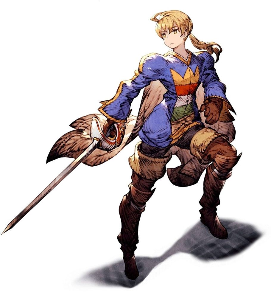 ramza from final fantasy tactics wearing thigh-length boots